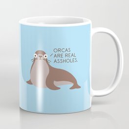 Seal of Reproval Coffee Mug | Asshole, Nature, Seals, Lol, Ocean, Killerwhales, Sealion, Seal, Assholes, Graphicdesign 
