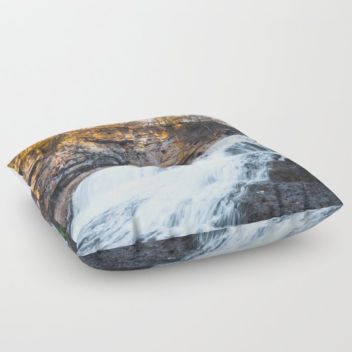 Waterfall Photography | Long Exposure Floor Pillow