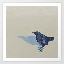 Raven on the Sand Art Print