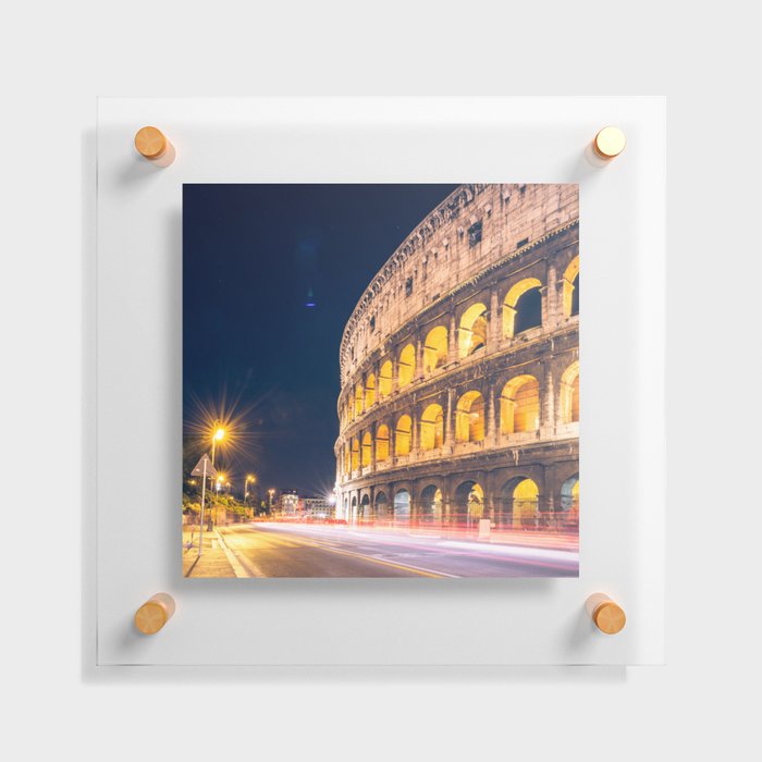 coliseum in rome at night Floating Acrylic Print