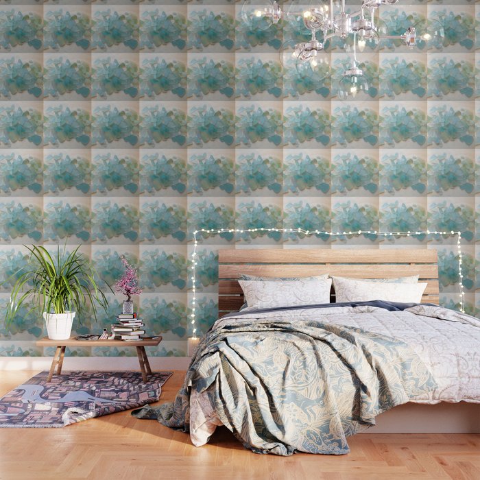 Ocean Hue Sea Glass Wallpaper by coastalwhims | Society6 Ocean Hue Sea Glass Wallpaper by coastalwhims