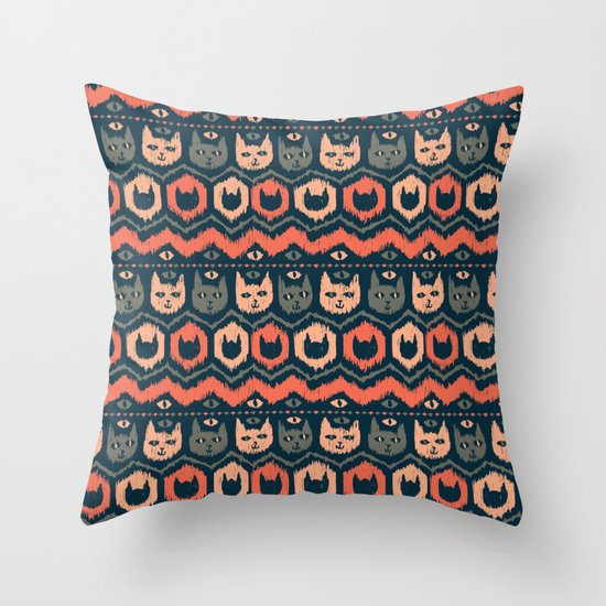 Icat Throw Pillow