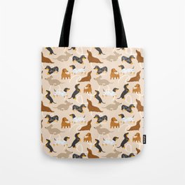 Dachshund Playground Tote Bag