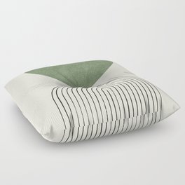 Arch balance green Floor Pillow | Abstract, Green, Mid Century, Greek, Rainbow, Retro, Scandinavian, Arch, Arches, Contemporary 