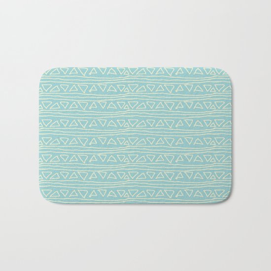Blue Scribbles Pattern 05 Bath Mat