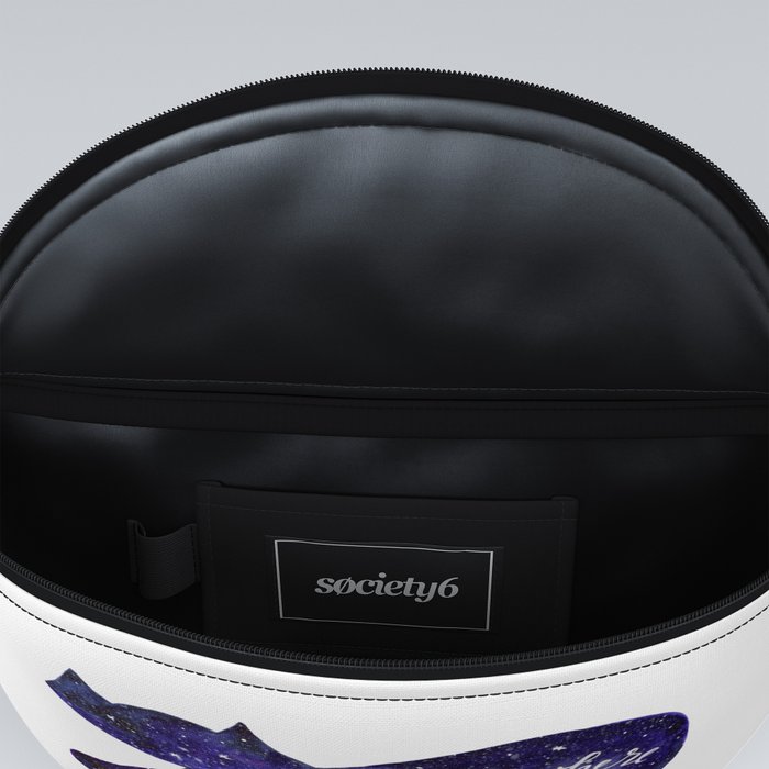 Watercolor Galaxy Cat Purple Fanny Pack By Wackapacka Society6