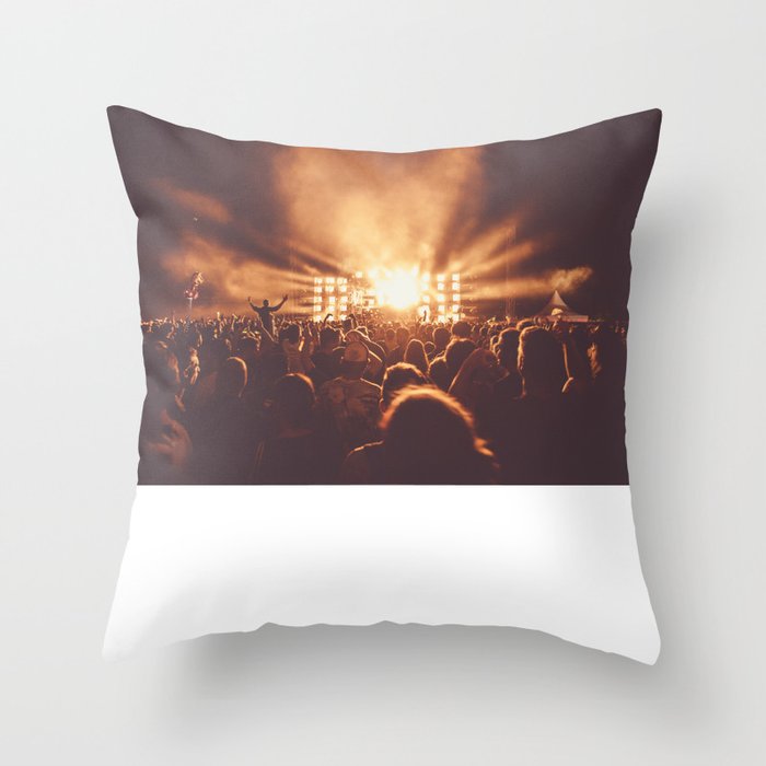 Concert With Big Crowd Throw Pillow