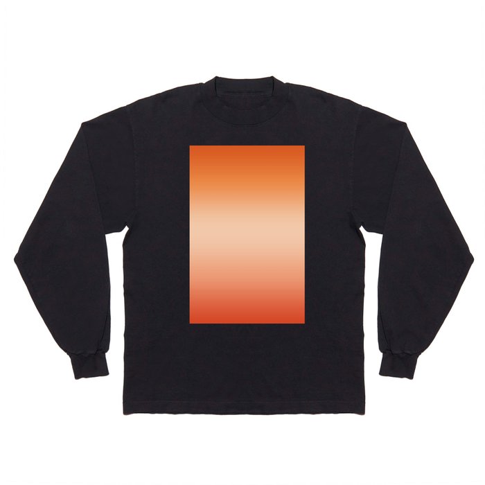 Warm Summer Gradient of Orange, Peach and Apricot Ombre Long Sleeve T Shirt