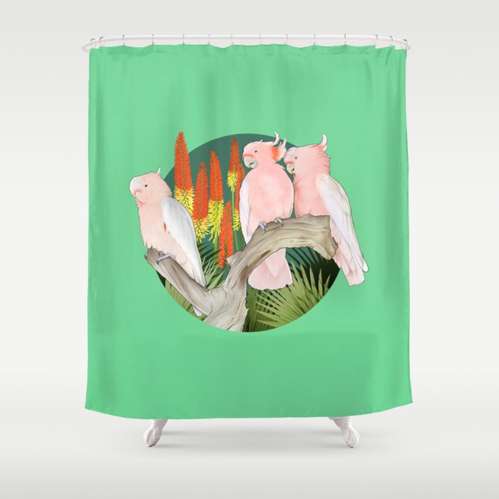 Major Mitchell's Cockatoos Shower Curtain