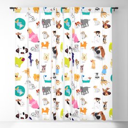 Pattern of dogs, adorable and friendly animal. Blackout Curtain