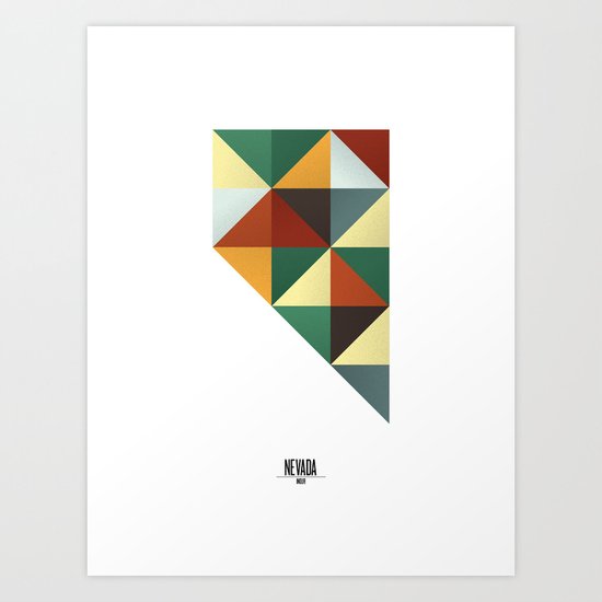 Geometric Nevada Art Print