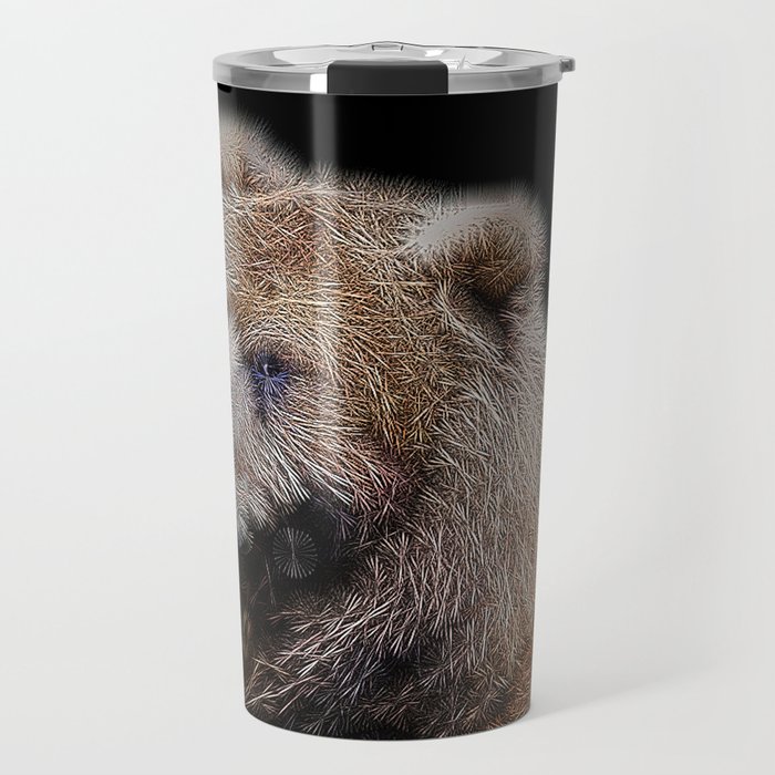 Spiked Brown Bear Travel Mug
