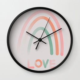 Love rainbow Wall Clock
