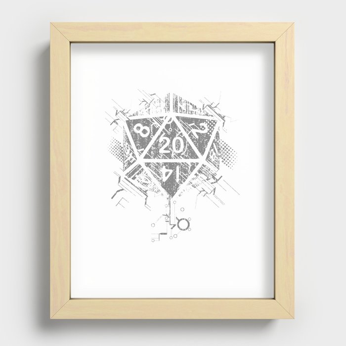 D20 of power Recessed Framed Print
