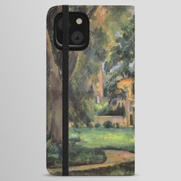 Paul Cezanne - Marronniers et ferme du Jas de Bouffan iPhone Wallet Case | Landscapeart, Poster, Vintage, Illustration, Frame, Decor, Old, Oilpaint, Artprint, Canvas 