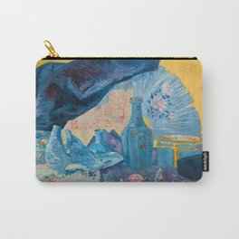 Harmonie en Bleu (Harmony in Blue) fans, china, flowers, shoes and shimmering clothes by James Ensor Carry-All Pouch