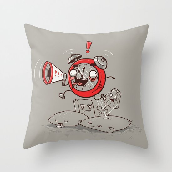 WAKE UP Throw Pillow
