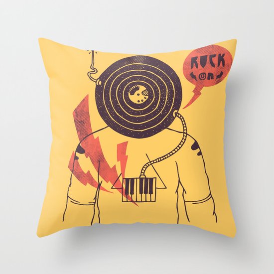 The Vinyl Frontier (alternate) Throw Pillow