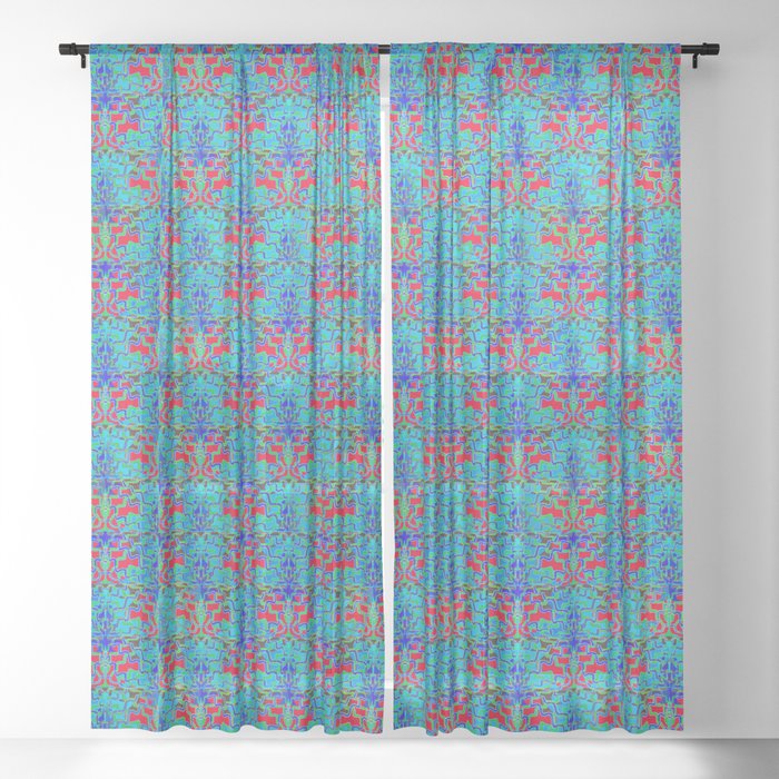 Primary Music Notes Sheer Curtain