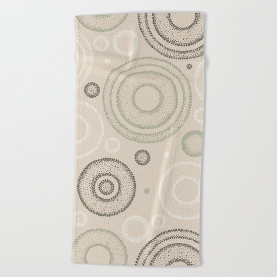 Retro Dotted Pattern 03 Beach Towel