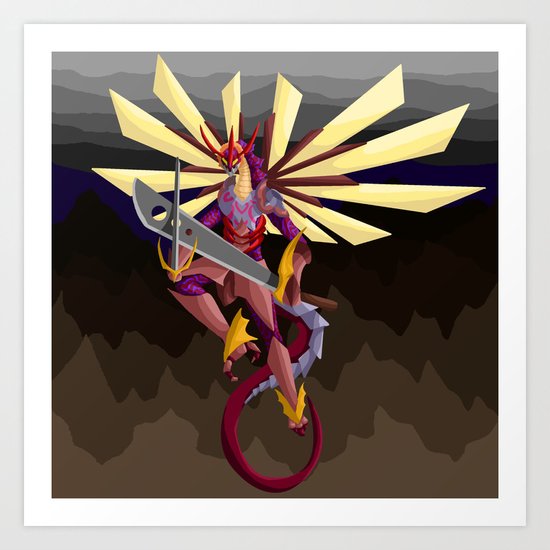 Earth Shattering Dragon Art Print