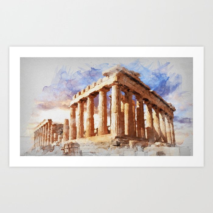 Acropolis Of Athens Art Print