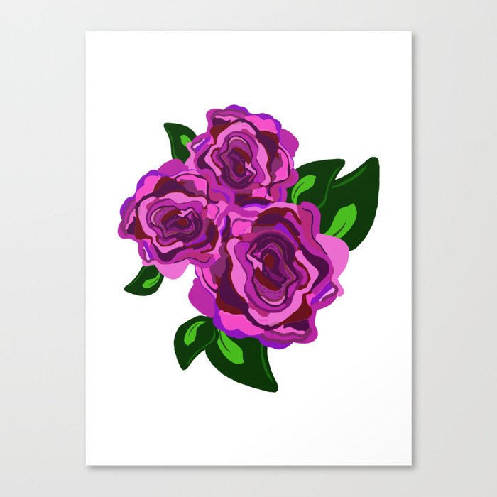 Single Pink Flower Bouquet Canvas Print