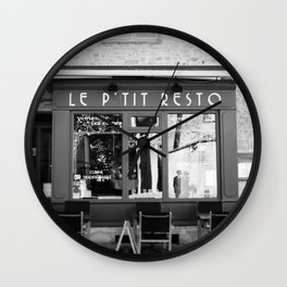 Le P'tit Resto  //  France - travel photography Wall Clock