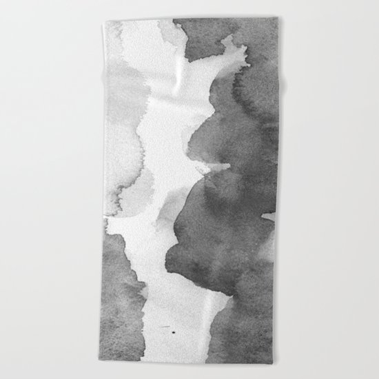 Charcoal (Watercolor blends) Beach Towel
