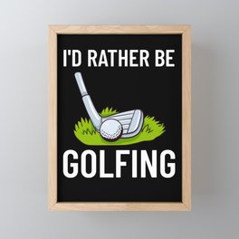 Golf Ball Golfing Player Golfer Training Beginner Framed Mini Art Print