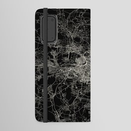 Lviv, Ukraine - City Map - Black and White Android Wallet Case