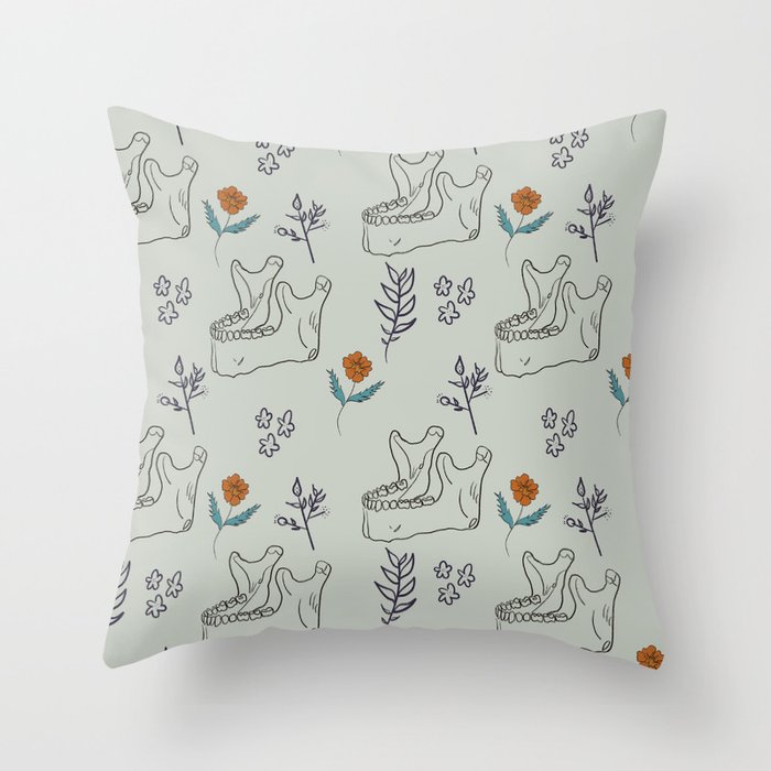 Marigolds and Mandibles Throw Pillow