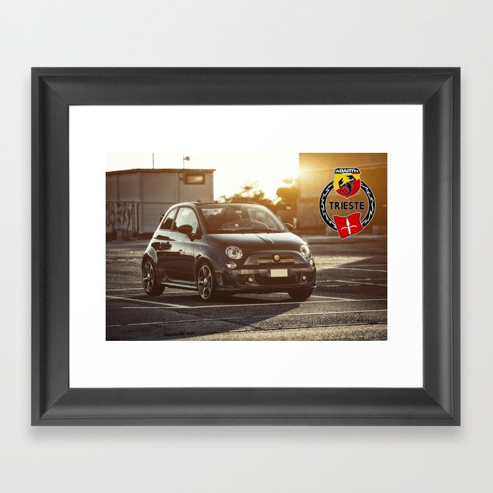 Abarth 595 Competizione Cabrio Framed Art Print By Clarimassimiliano Society6