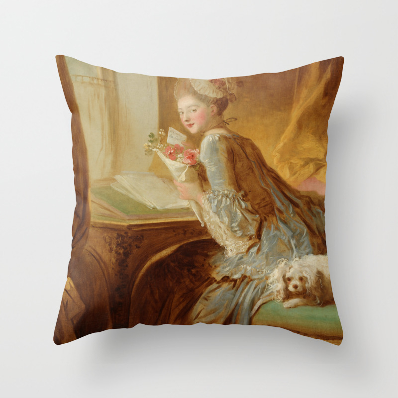 Jean Honore Fragonard 1732 1806 The Love Letter Throw Pillow By Alexandra Arts Society6