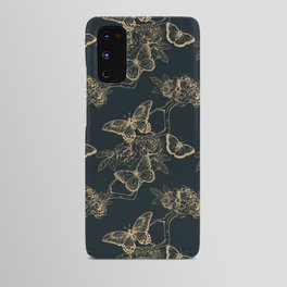 Black and Gold Butterflies Pattern Android Case