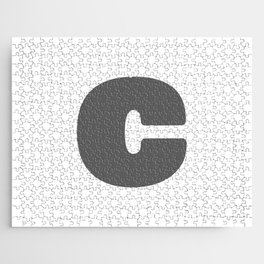 c (Grey & White Letter) Jigsaw Puzzle