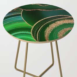 Abstract Luxury Emerald Marble  Side Table