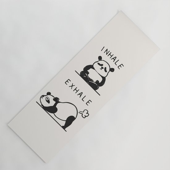 Inhale Exhale Panda Yoga Mat By Huebucket Society6