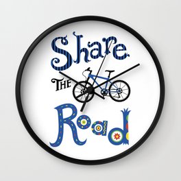 Share the Road Wall Clock