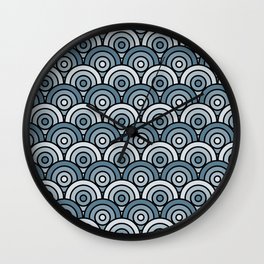 Geometric Circles Pattern (slate blue) Wall Clock