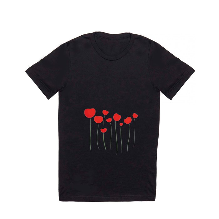 Red Poppies T Shirt
