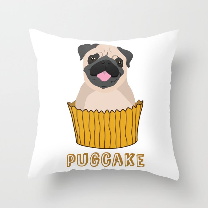 Pugcake Throw Pillow
