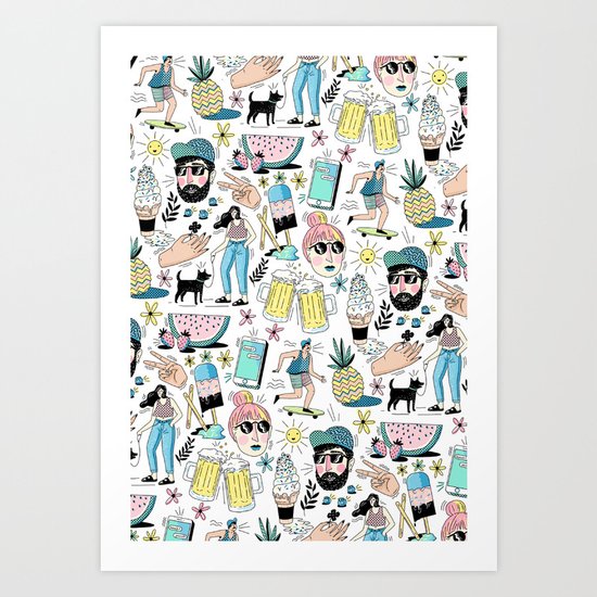 Summer Pattern Art Print