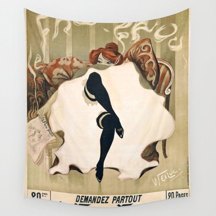 Vintage French poster - Weiluc - Le Frou-Frou Wall Tapestry