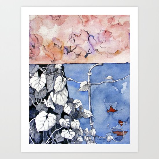 Climbing the painted Art Print