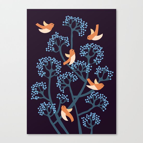 Birds Are singing Canvas Print