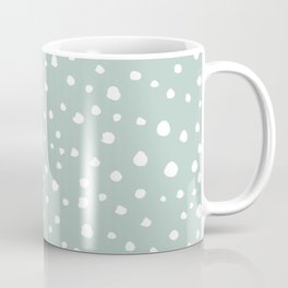 Mint Green Dalmatian Spots, Dalmatian Dots, Dotted Coffee Mug