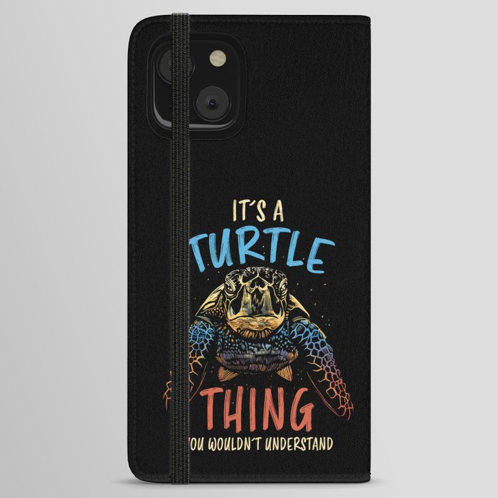 Turtle Aquarium Funny Turtle Owners Gift iPhone Wallet Case