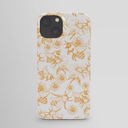 Aesthetic and simple bees pattern iPhone Case