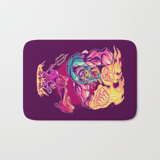 LUCHADORO VS EL DIABLO Bath Mat